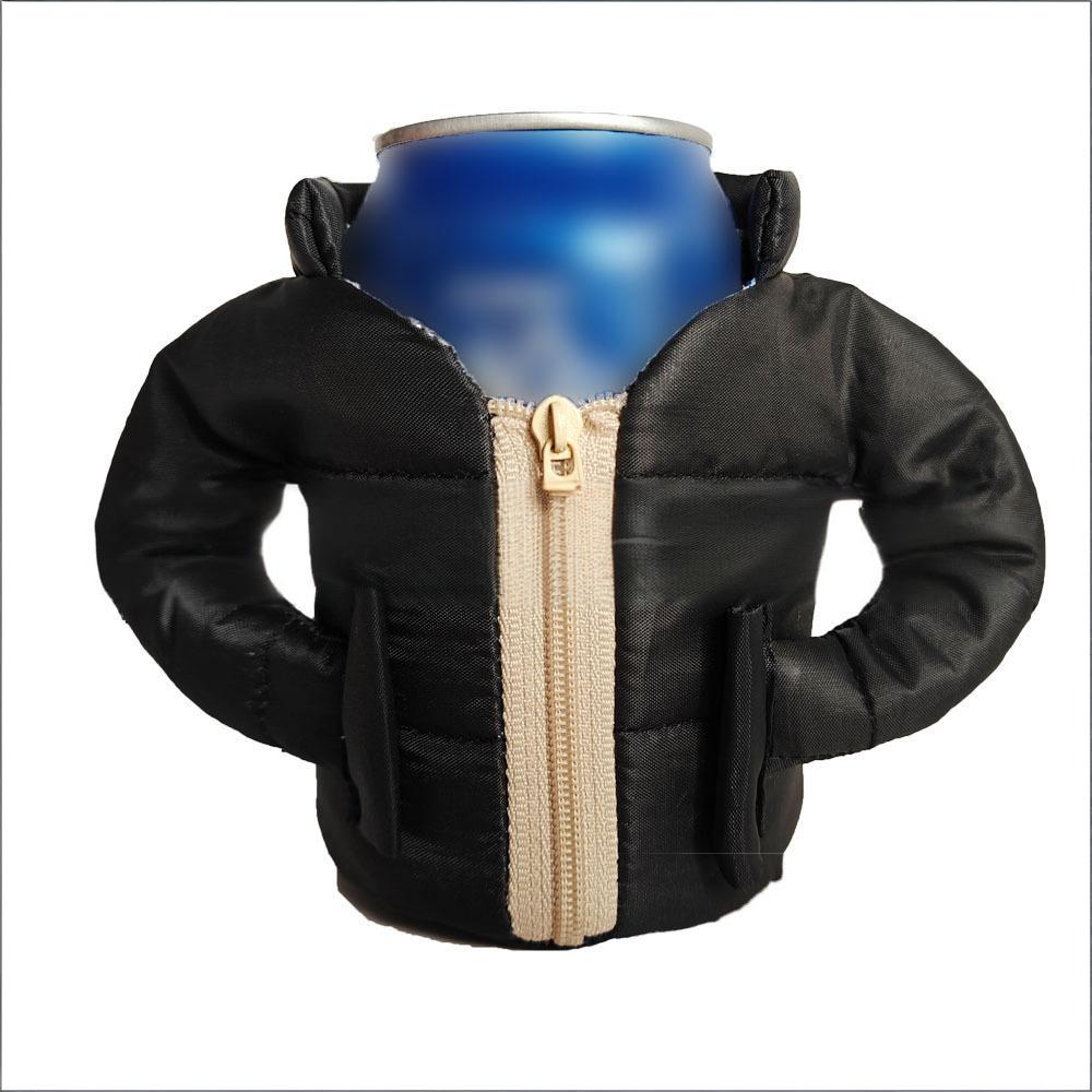 Zipper Jacket Coat Shaped Can Cooler Sleeve