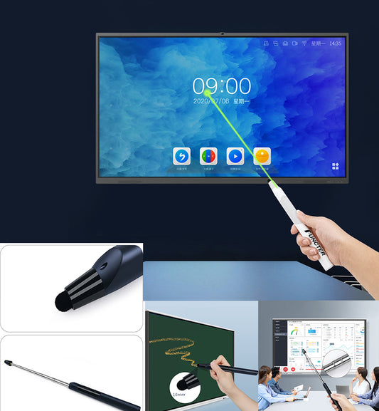 Retractable Pointer/Writable Wireless Presenters W/Green Lights