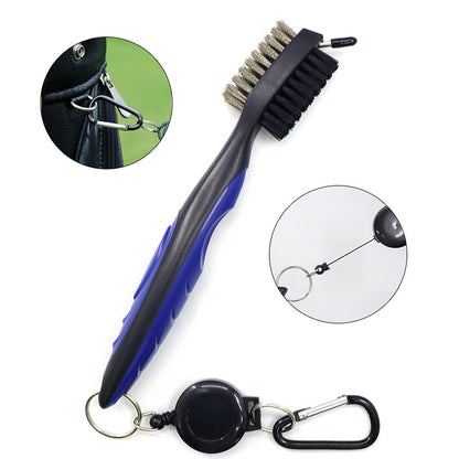 Microfiber Waffle Pattern Tri-fold Golf Towel Set Golf Club Cleaning Brush Kit