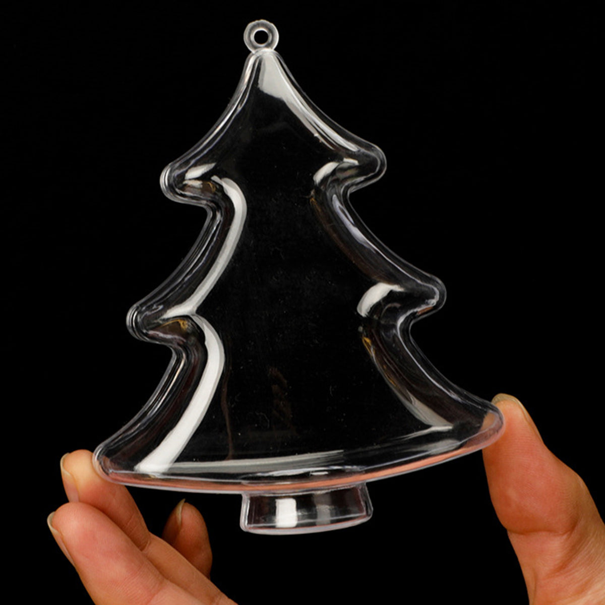 Christmas Tree Shaped Acrylic Fillable Ornaments DIY Christmas Ball