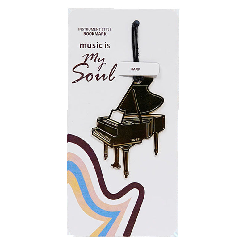 Metal Piano Shape Bookmark For Book Lovers