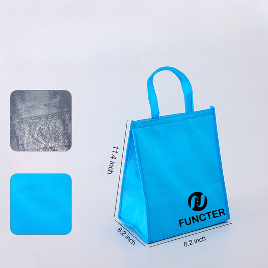 Aluminum Foil Insulated Cooler Bag Blue 4"