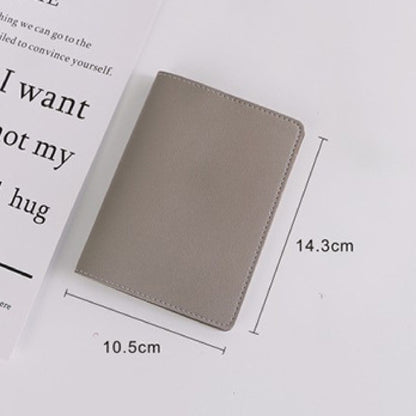 PU Passport Holder W/Card Slots Passport Cover for Business Trip Travel Wallet