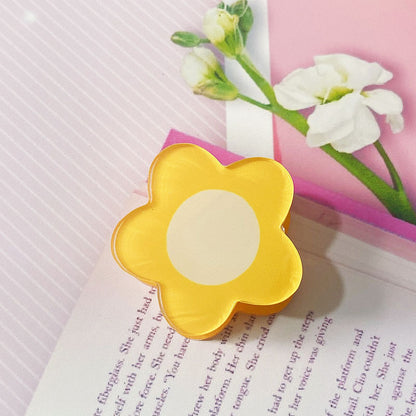 Flower Shaped Acrylic Paper Album Memo Clip Bag Binder Sealing Clip Food Bag Clamp-Two Sides Imprint