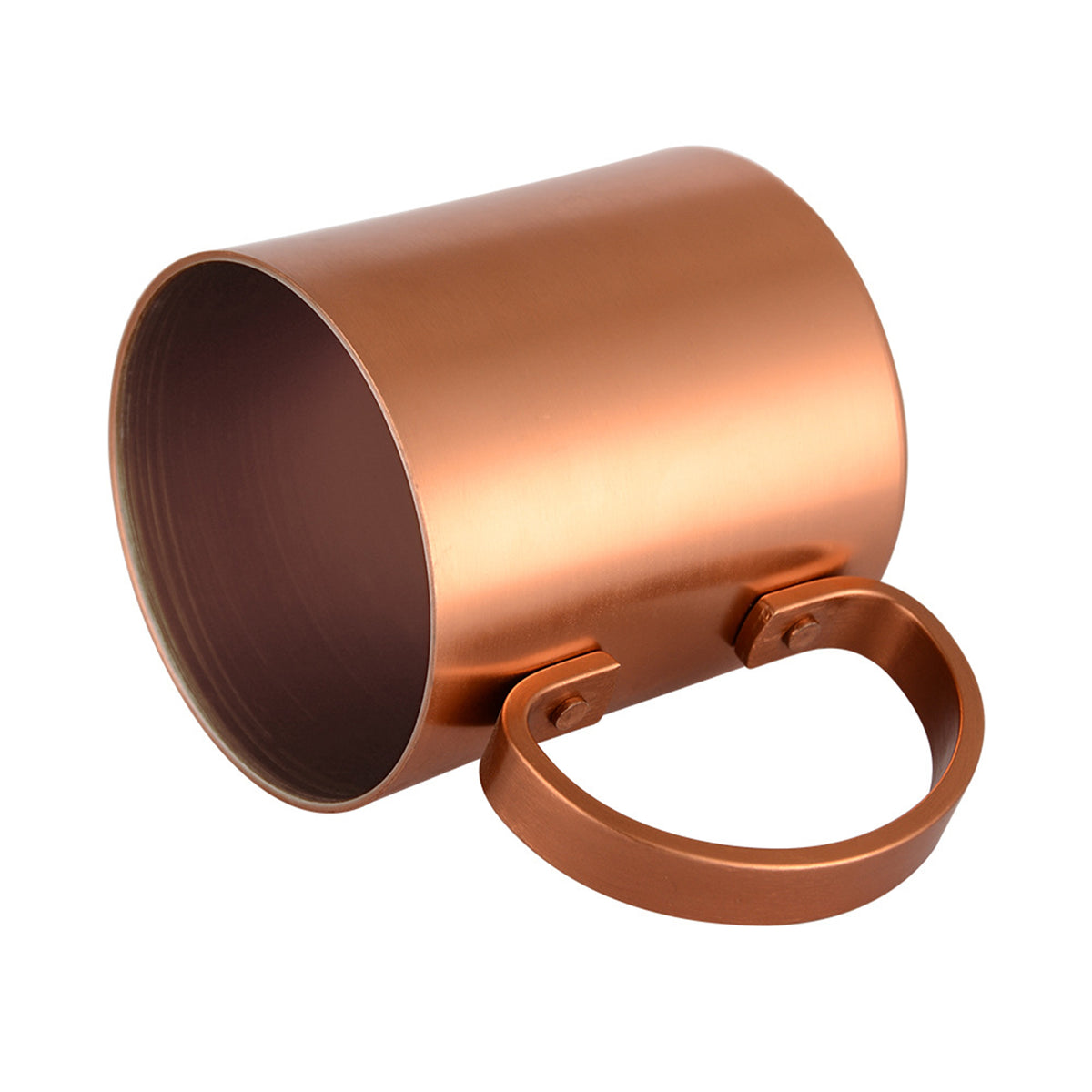 15 Oz. Reusable Copper Bourbon Cup Drinking Mug with Handle