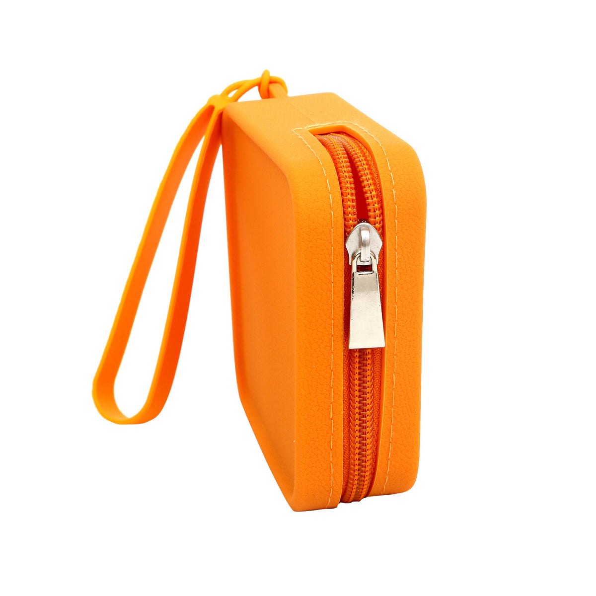 Multi Purpose Portable Silicone Square Organizer Zipper Bag For Samll Items and Cosmetic