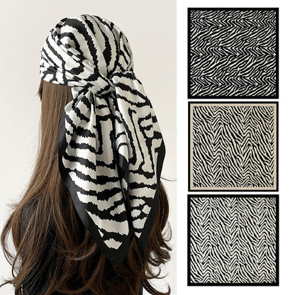 Custom 35.5" x 35.5" Polyester Twill Polyester Square Scarf Women's Fashion Square Neck