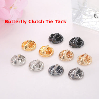 Custom Yellow Rose Shaped Cute Enamel Lapel Pins Brooch Pin Badge W/Butterfly Clutch Tie Tack