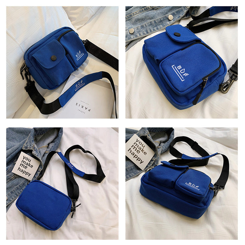 16 oz Canvas Mini Crossbody Bag Single Shoulder Bag Daily Cell Phone Purse Bag Stadium Approved Bag