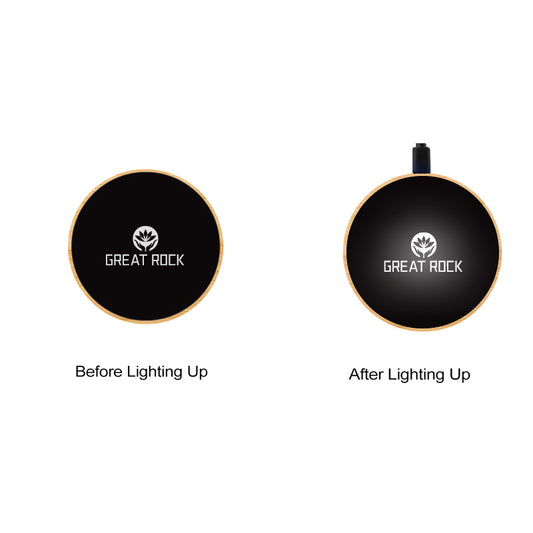 Bamboo Flashing LED Light Up Wireless Charger (White Light)