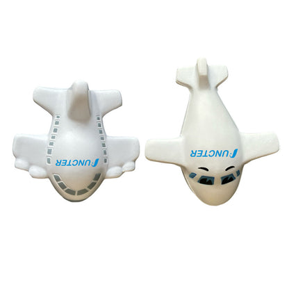 Light Grey PU Foam Aircraft Toy Decompression Model Decoration
