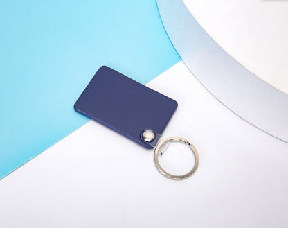 Rectangle PU Leather Keychain for Car Home Key Ring Strap Holder Lanyard Universal Key Fob Keychain