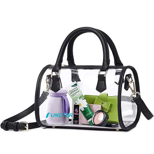Transparent Handbag Top Handle Shoulder Bag PVC Purse