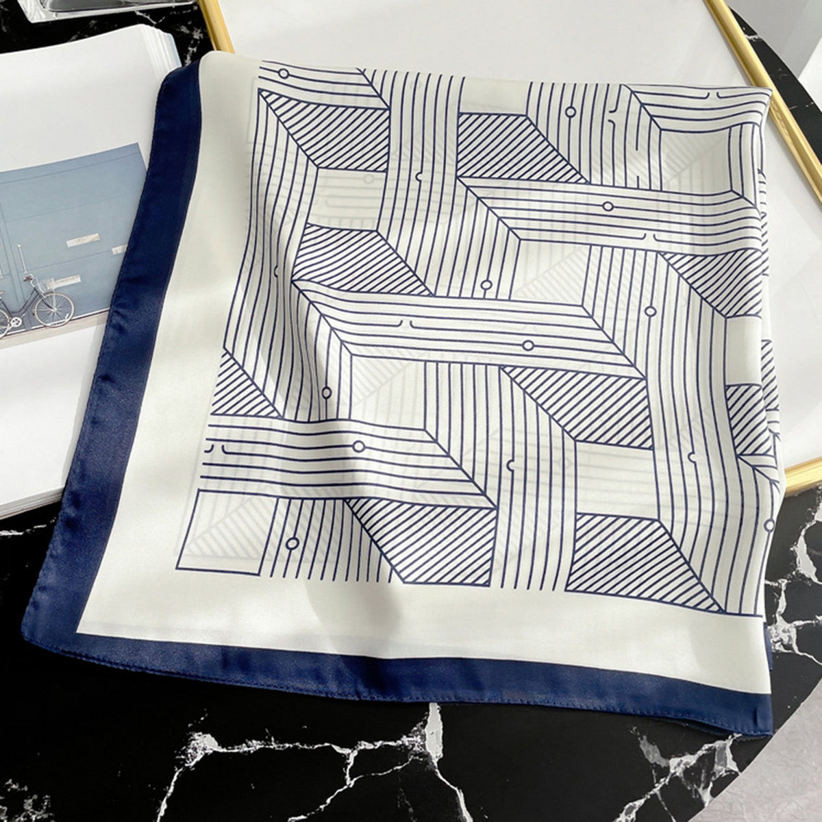 Custom 25.6" x 25.6" Silk Like Scarf Satin Bandanas Neck Scarfs