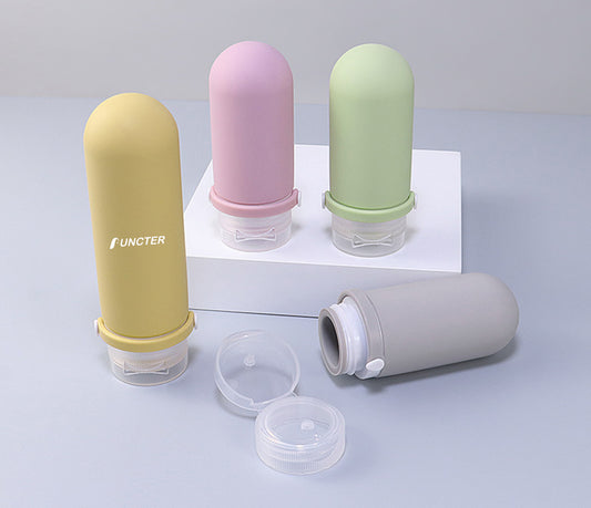 3oz Travel Containers for Toiletries, Silicone Travel Shampoo and Conditioner Bottles Leak Proof