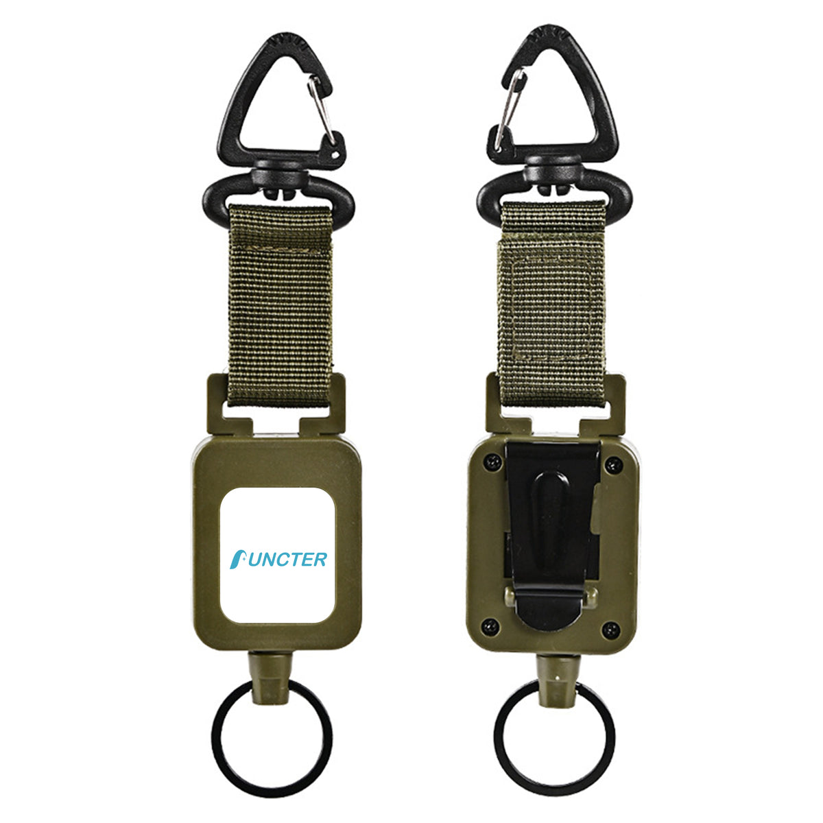 Outdoor Metal Badge Reels Retractable Keychain