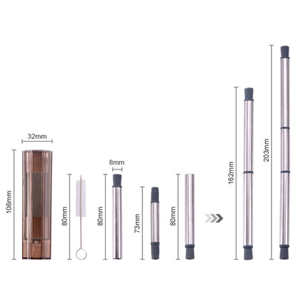 Travel Straw Reusable Collapsible Straws Set