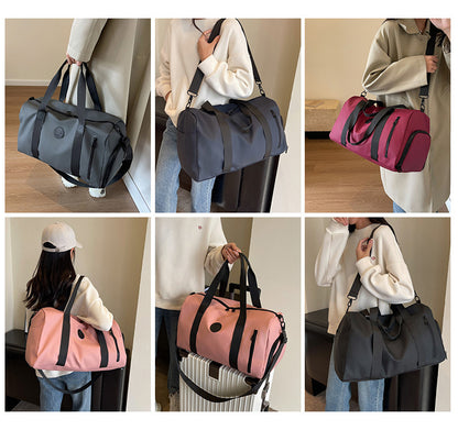 Travel Duffel Bag Sport Gym Bag Oxford Tote Bag Swimming Bag with Shoe Pouch