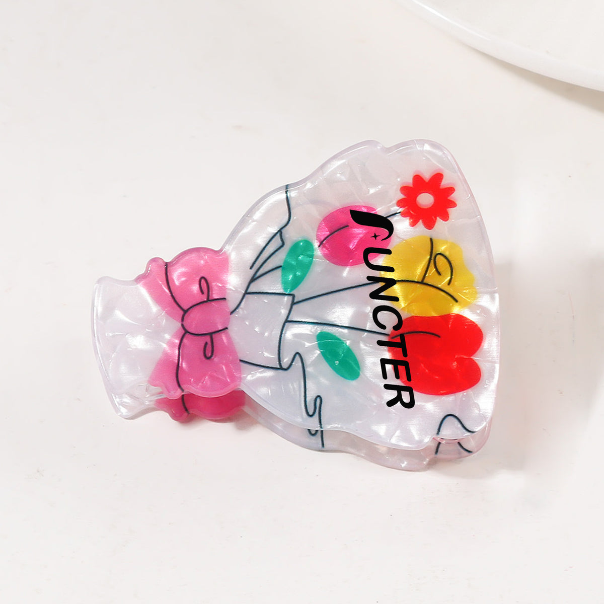 2.4" L Flower Shape Claw Clip for Women