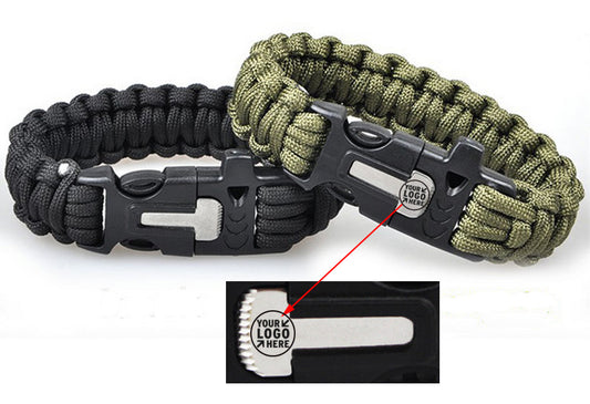 Outdoor Multifuntional Survival Bracelets w/Fire-stone