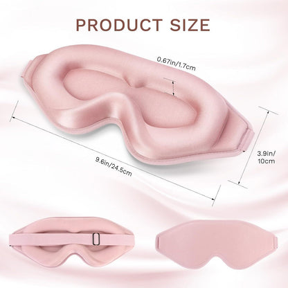 3D Eye Mask Sleeping Mask W/ Adjustable Strap