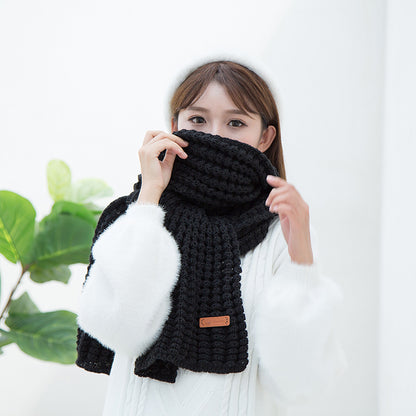 71" Winter Thicker Cable Knit Wrap Chunky Long Warm Scarf for Women and Men