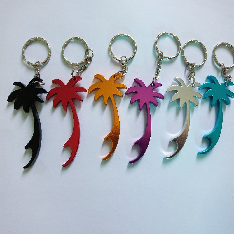 Coconut Tree-Shaped Bottle Opener Keychain