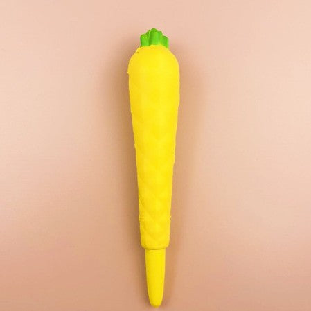 Pineapple Stress Reliever Pen 2" 1 Squeeze Toy Pen PU Foam Gel Ink Pen