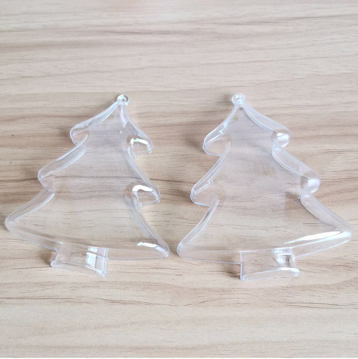 Christmas Tree Shaped Acrylic Fillable Ornaments DIY Christmas Ball
