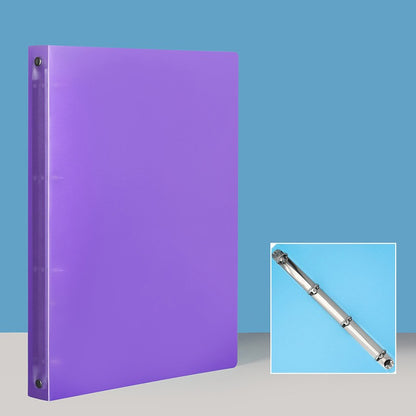 A4 Plastic 4-Ring Binder Document Organizer Folder Rounded Rings Binder