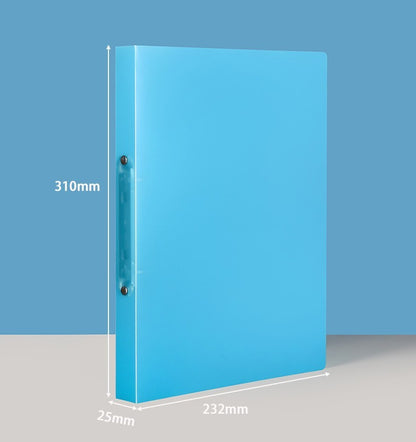 A4 Plastic 4-Ring Binder Document Organizer Folder Rounded Rings Binder