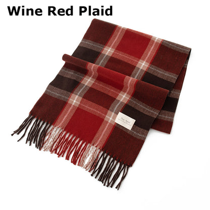 79'' Polyester Tartan Scarf Warm Autumn Winter Scarf Fringed Scarf - Woven Label