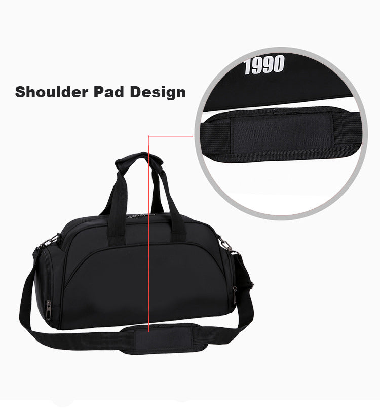 Wet and Dry Separated Nylon Tote Bag Swimming Bag Gym Bag for Beach/Fitness/Travel(Size M)