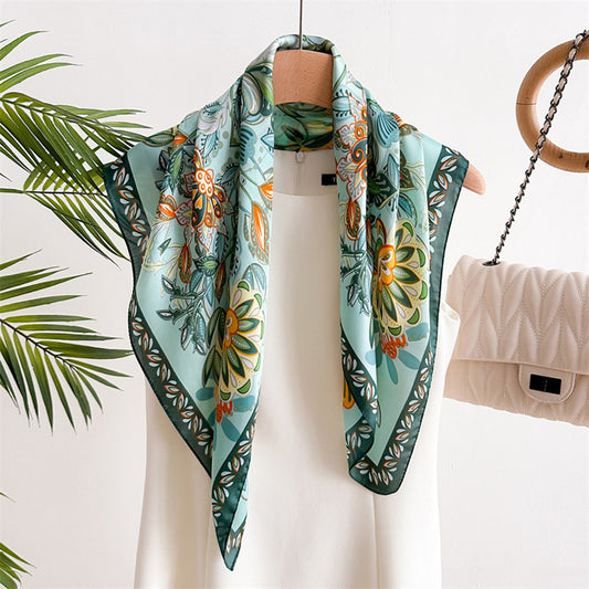 Custom 27.5" x 27.5" Silk Like Hair Wrapping Women's Headscarf
