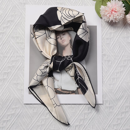 Custom 26" x 26" 100% Silk Hair Wrap Twill Silk Headband w/ Hand-Rolled Edges