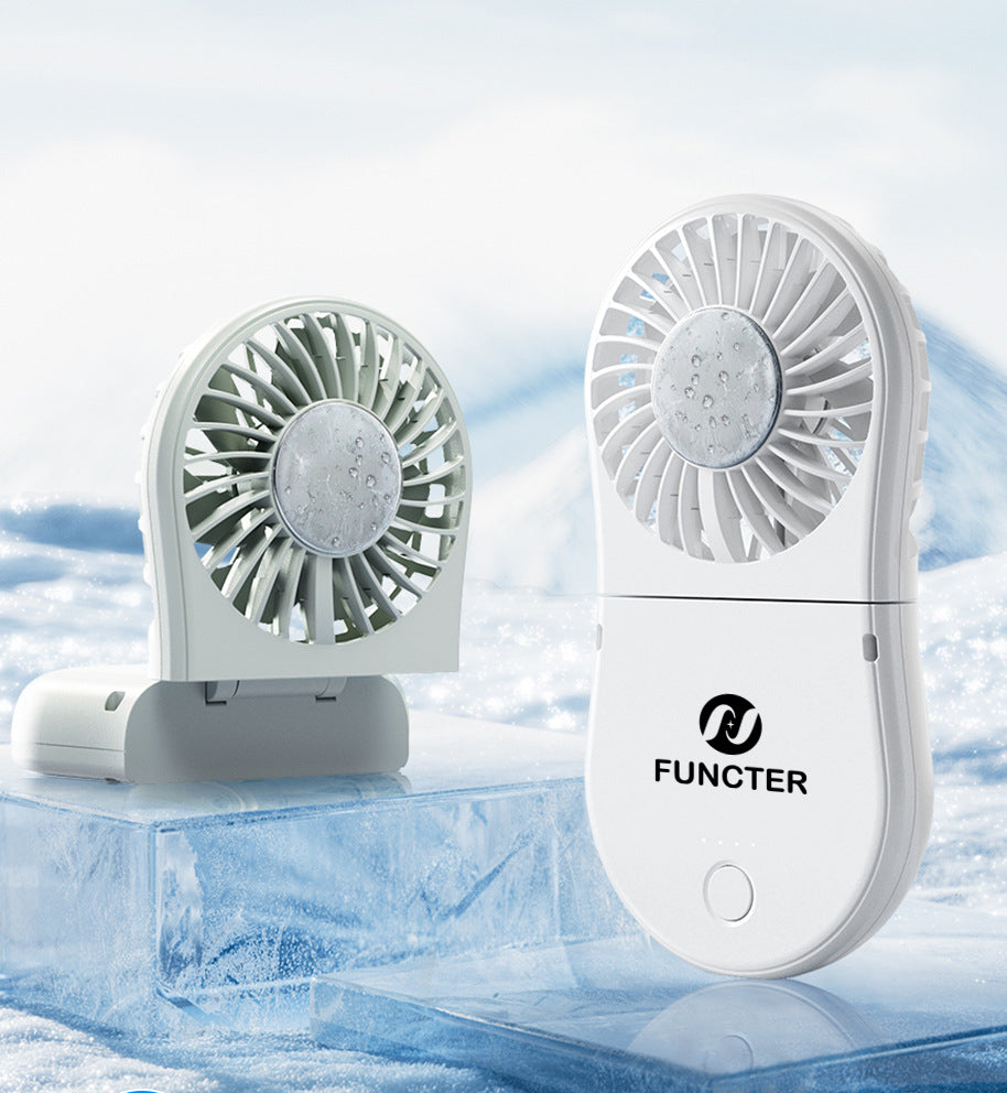 Ice Cooling Portable Mini Foldable Handheld Fan Desktop Fan