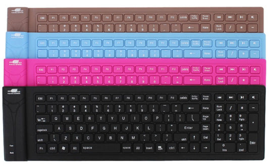 108 Keys Portable Wireless Silicone Keyboard