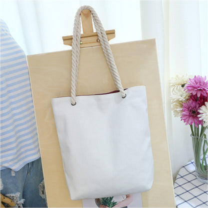 Canvas Grocery Shopping Tote Bag