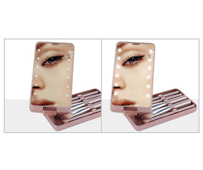 Portable Folding LED Make-up Mirror Box
