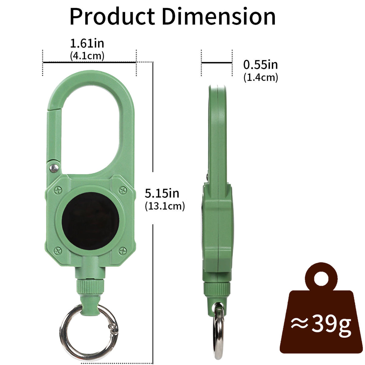 Outdoor Retractable Badge Reel Carabiner Badge Holder
