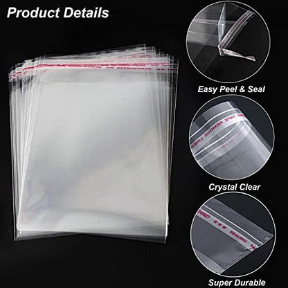 11.03 x 16.55" OPP Self Sealing Cellophane Bags