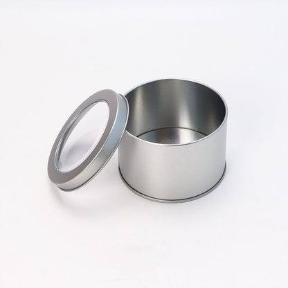Round Window Tinplate Gift Box Cake Tin Box