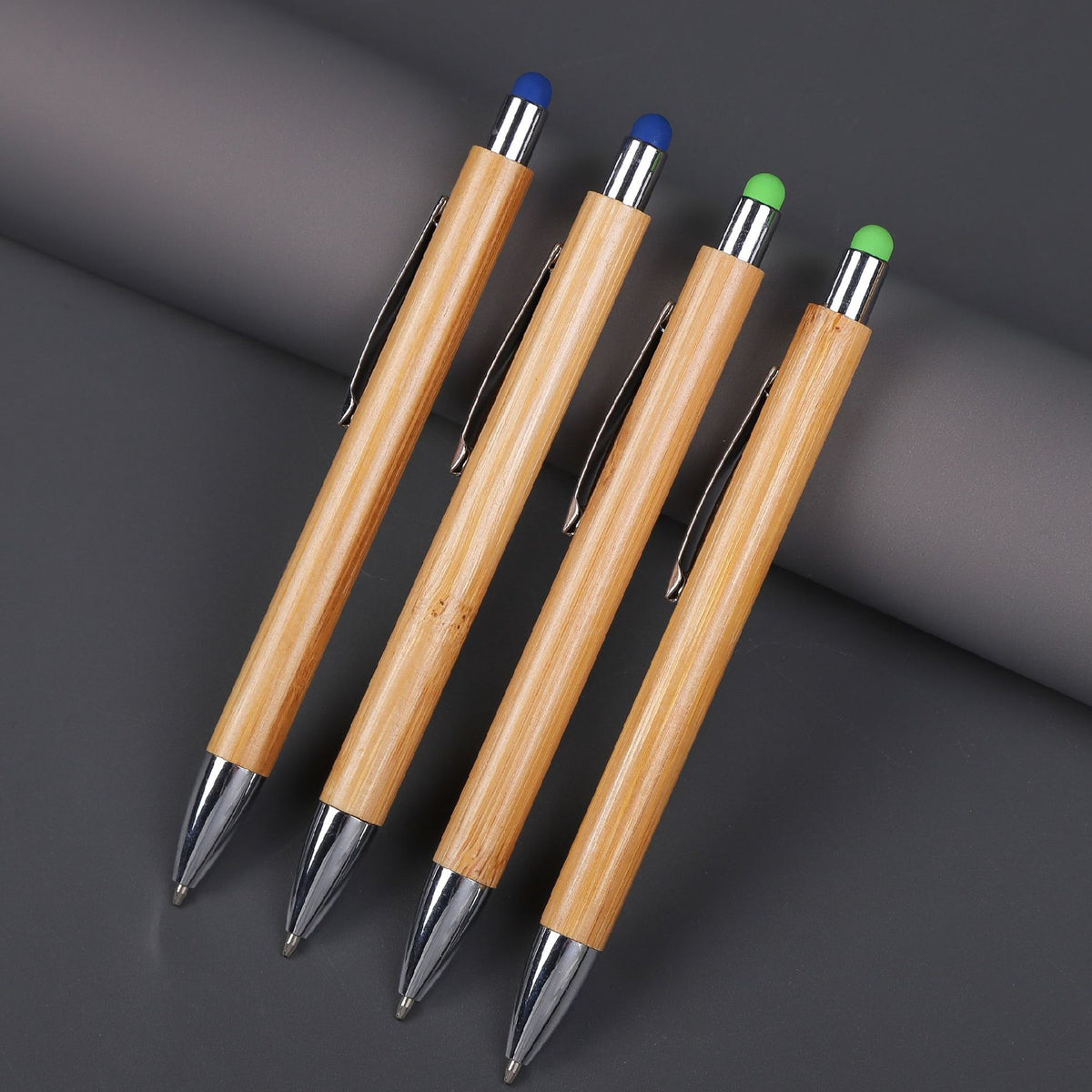 Bamboo Ballpoint Pen with Stylus Tip Pens for Touch Screen 2" 1 Stylus Pen