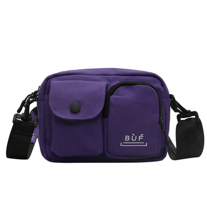 16 oz Canvas Mini Crossbody Bag Single Shoulder Bag Daily Cell Phone Purse Bag Stadium Approved Bag