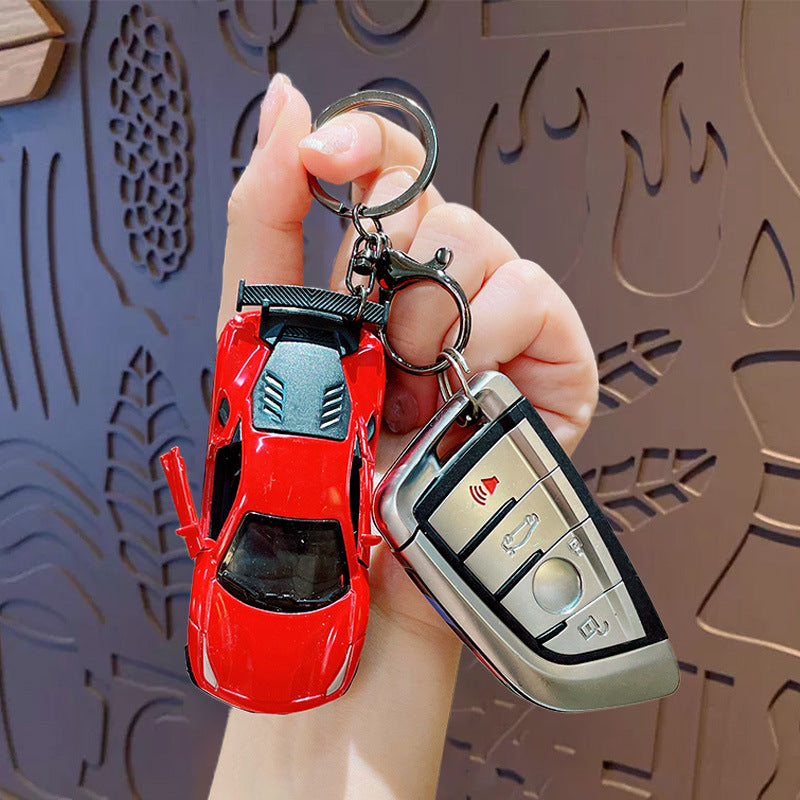 Mini Simulation Sports Car Model Keychain Classic Car Shaped Keychain