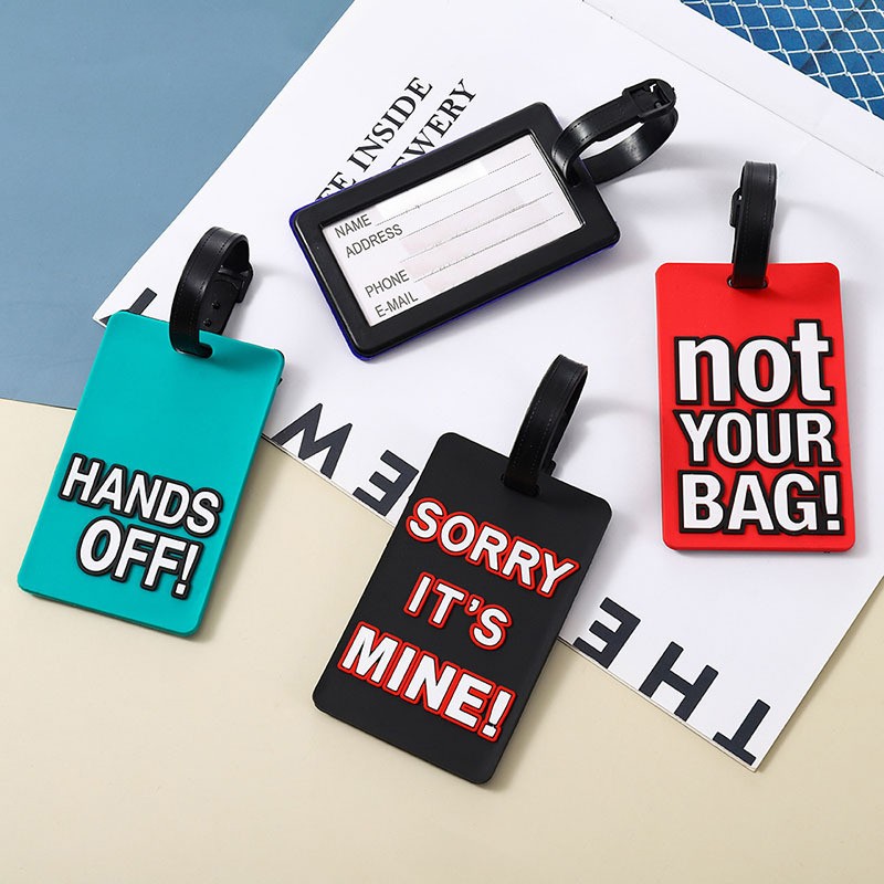 3D Raised Soft PVC Luggage Tag For Suitcase Travel Baggage Identification
