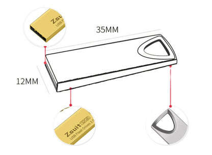 8G USB 2.0 Flash Drive USB Stick W/ Keychain