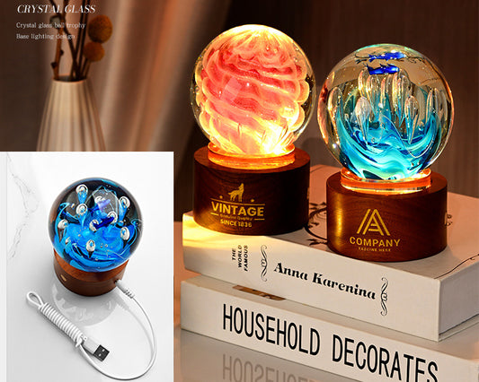 LED Round Shaped K9 Crystal Trophies