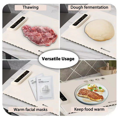 Warming Mat for Food, Electric Silicone Food Warmer Heating Mat