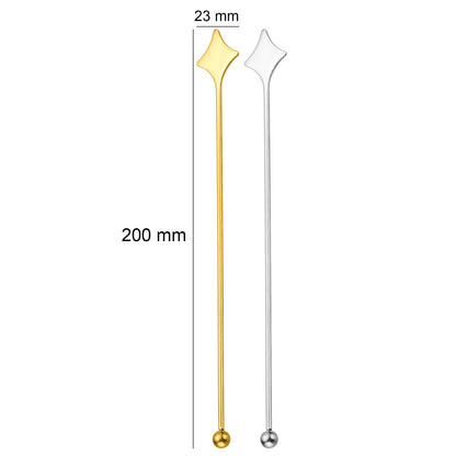 7.7 L Stainless Steel Poker Diamond Top Cocktail Stirrers